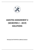 AUE3702 Assignment 2 for 2nd Semester (2019)