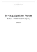 Sorting Algorithm Report