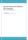 Interim Report for Modern Pie Company Website