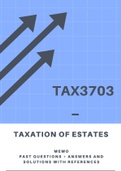 TAX3703 - Taxation of Estates Memo