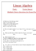 Linear Algebra and Vector Spaces 