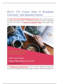 OLCU 325 Course Help of Brandman University | Just Question Answer 