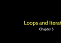Loops Iterations