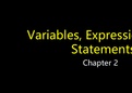 Variables Expressions