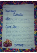 Daffodils Summary English notes