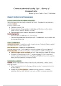 Communication in Everyday Life - A Survey of Communication Summary  (Chapters 1-14)