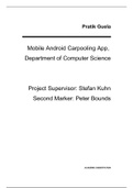Computer Science Dissertation (Mobile Application)