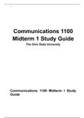 The Ohio State University Communications 1100 Midterm 1 Study Guide