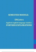 Eng2601 assignment and exam prep 2020