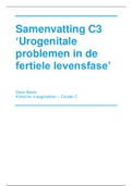 Samenvatting C3 - Urogenitale problemen in de fertiele levensfase