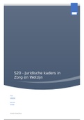 S20 - Juridische kaders in Zorg en Welzijn. 