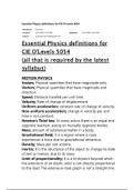 All the definitions you need to know to ace your CIE O'Levels Physics(5054) exams!