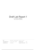 Lab report Draft 1 - Graded Draft Assignment 