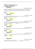 PSYC 320 Exam 3 Answers-2019 (Liberty University) Attempt Score: Graded A.