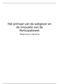 Paper 1 primaat van de wetgever (participatiewet)