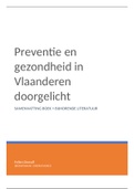 Samenvatting te kennen delen uit het HB preventie in Vlaanderen doorgelicht (masterjaar)