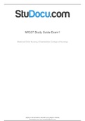 NR 327 Exam 1 Study Guides Exam 1