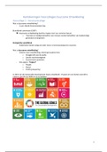 Samenvatting + hoorcolleges duurzame ontwikkeling - tentamen 1