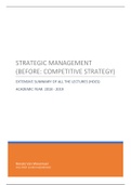 Strategic Management (Competitive Strategy) - Notes 2018-2019