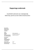 Eindscriptie (onderzoeksverslag) EBP