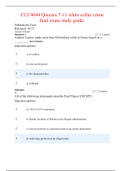 Lesson 4 Exam&comma; CCJ 4644 Quizzes 7-11 white collar crime  final exam study guide&period; Florida International University&period; Attempt Score 90&sol;100&percnt;
