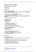 Management II (MAN201 ) Assignment Questions & Answers 2018/1st semester 