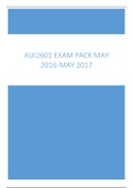 AUI2601 EXAM PACK MAY 2016-MAY 2017