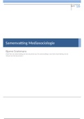 Samenvatting Mediasociologie - volledig (95 blz)