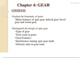 Maintenance chapter 4(gear)