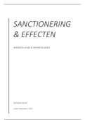 Samenvatting hoorcolleges & werkcolleges Sanctionering en Effecten