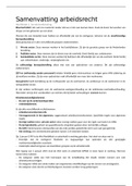 Arbeidsrecht samenvatting hoofdstuk 1 t/m 4
