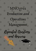 MNO3701 - Repeated Questions with Answers