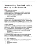 Samenvatting Basisboek recht in de zorg- en welzijnssector MINOR WIGK