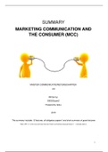 Summary Marketing Communication and the Consumer (Master, 2019)