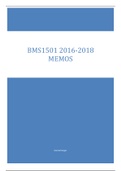 BSM1501 EXAM PACK 2016-2018 MEMOS