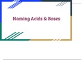 Naming Acids & Bases Notes