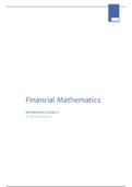 Financial Mathematics Study Notes