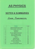 CIE AS Level Physics (9702) Full Summary and Notes