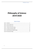 Summary lectures Philosophy of Science BAB28 - 1t/m7 (incl. audio)