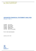 project part 2 advanced financial statement analysis