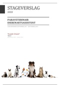 Stageverslag Paraveterinair dierenartsassistente Aeres Barneveld Cijfer 9!!