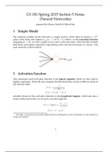 Neural Networks Notes