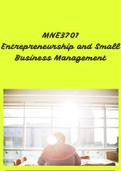 MNE3701 - Entrepreneurship and Small Business Management