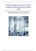 Critical Appraisal of a Topic (CAT) PL3 