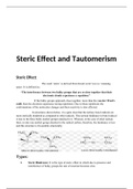 Steric Effect and Tautomerism