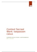 Samenvatting thuistoets Context Sociaal Werk (CSWa) Avans S1W8