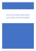 ECS1501 EXAM PACK 2015-2018 MEMOS
