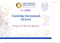 Cambridge International A Levels Chemistry (Chapter 22-Reaction Kinetics)