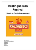 Compleet verslag (T4) Sport- en Festivalmanagement (SFM) - Kralingse Bos Festival