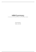 Collection of HRM and M&O summaries